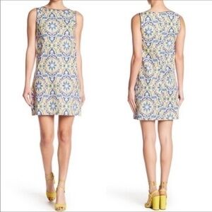 BETSEY JOHNSON cotton geo print shift dress